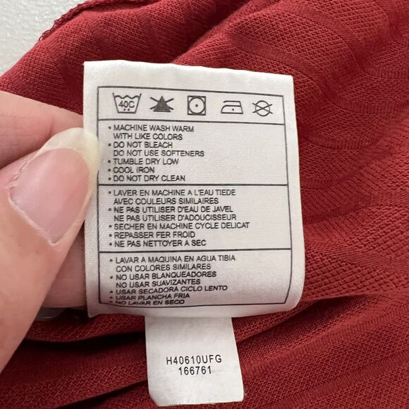 Nike Dri-FIT Performance Polo XXL Red Ribbed Knit White Collar Golf Shirt Tennis - Picture 9 of 13